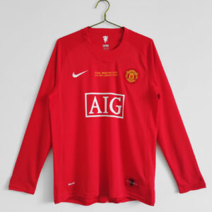 Manchester United 2007/08 Home Kit Retro - Full Sleeve