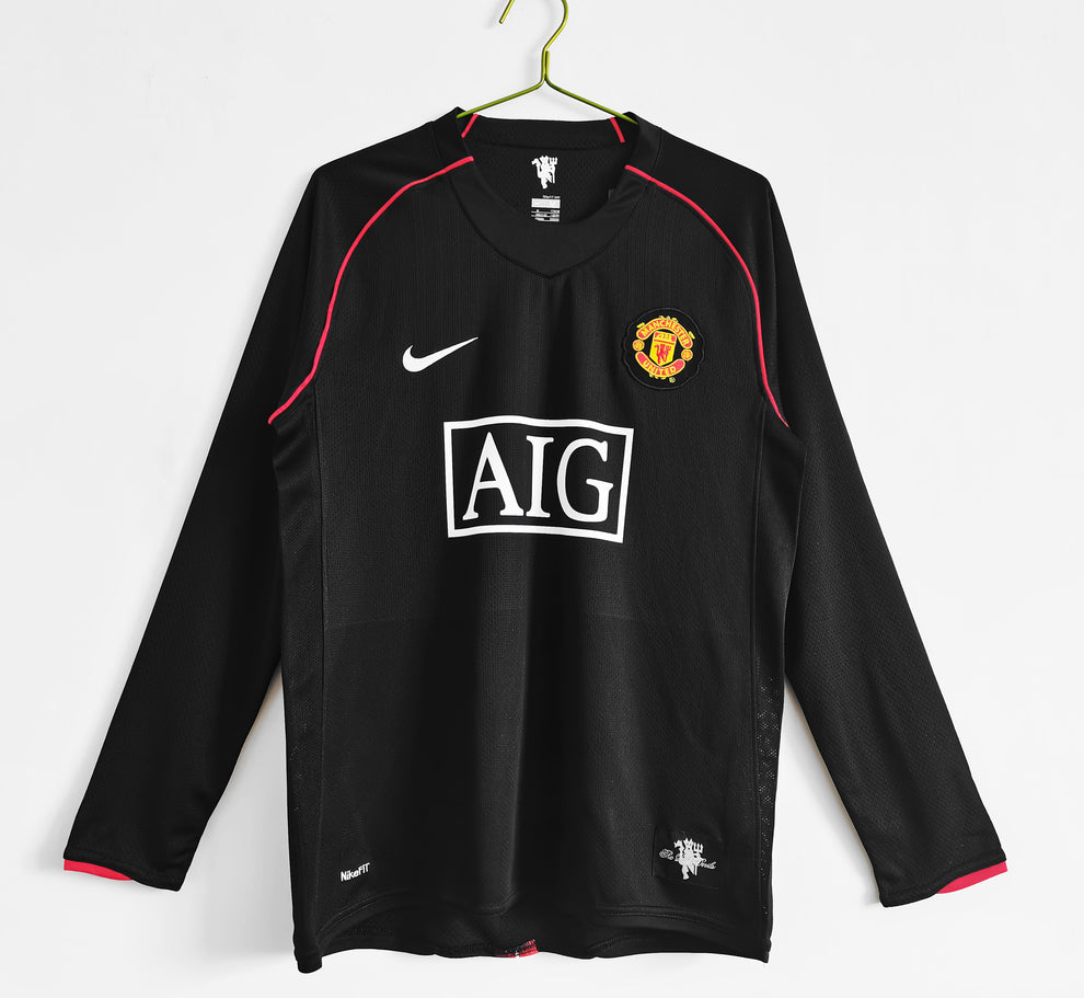 Manchester United 2007/08 Away Kit - Retro - Full Sleeve